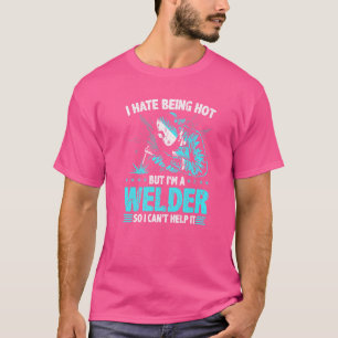 Camiseta Welder Cote I Odeio Ser Soldadura De Malha Quente