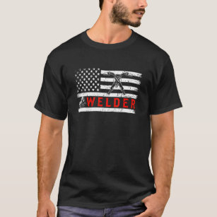 Camiseta Welder USA Flag Craftsman Flame Metalsmith Fabr