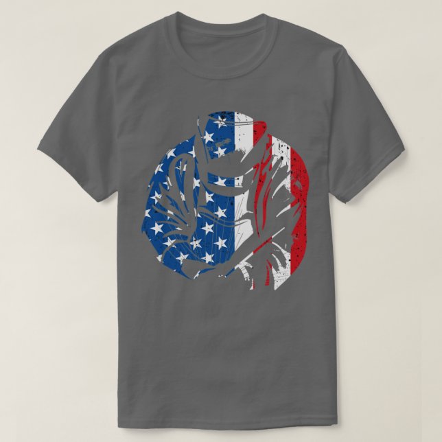 Camiseta Welding American Flag Welder  (Frente do Design)