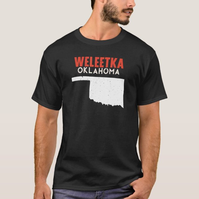 Camiseta Weleetka EUA Estado América Viagem Oklahoman (Frente)