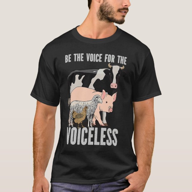 Camiseta Welfare Be The Voice For The Voiceless Vegan Sayin (Frente)