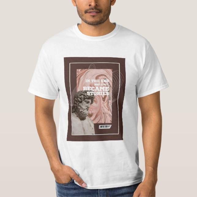 Camiseta We'll All Become Stories Typography T-shirt  (Frente)