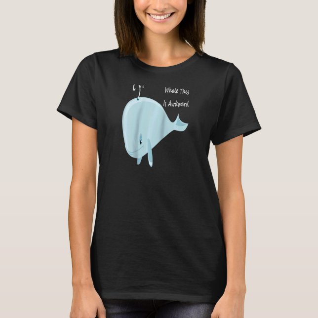 Camiseta Well This Is Awkward  Whale This Is Awkward Raglan (Frente)