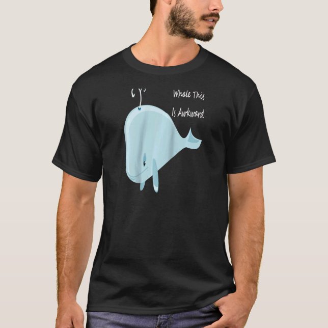 Camiseta Well This Is Awkward  Whale This Is Awkward Raglan (Frente)