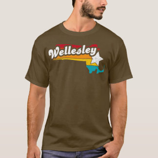 Camiseta Wellesley Massachusetts Vintage afressou Souveni