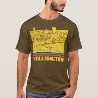 Camiseta Wellington City Nova Zelândia Gift Silhouette Skyl