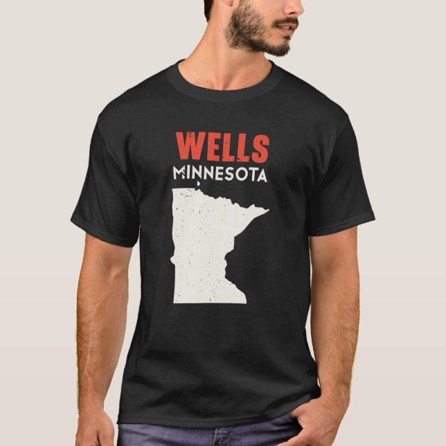 Camiseta Wells Minnesota EUA State America Viagem Minnesota (Frente)