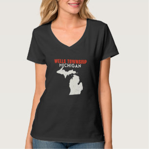 Camiseta Wells município Michigan EUA Estado América Viagem