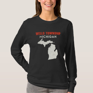 Camiseta Wells município Michigan EUA Estado América Viagem