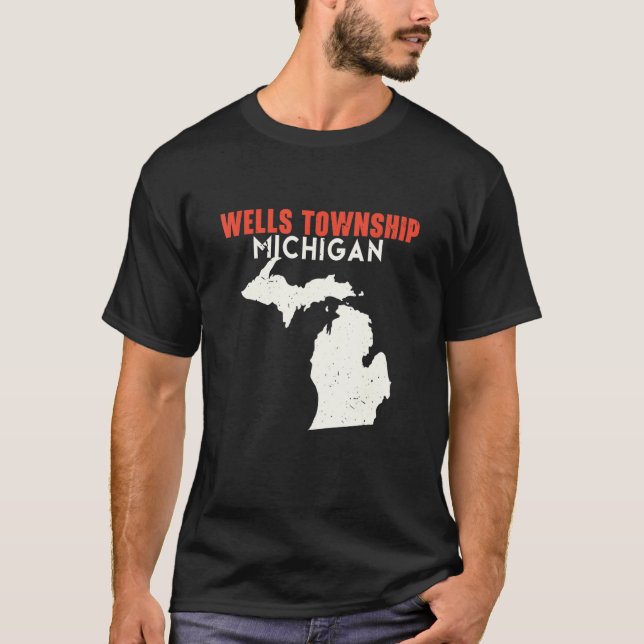 Camiseta Wells township Michigan USA State America Travel M (Frente)
