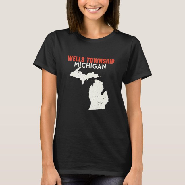 Camiseta Wells township Michigan USA State America Travel M (Frente)