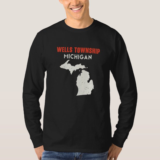 Camiseta Wells township Michigan USA State America Travel M (Frente)