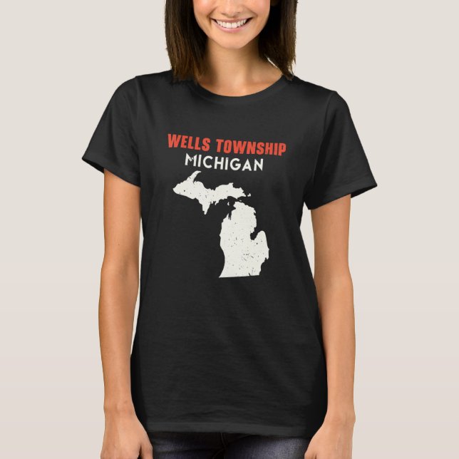 Camiseta Wells township Michigan USA State America Travel M (Frente)