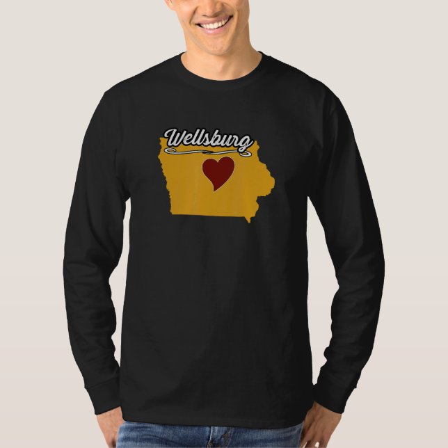 Camiseta WELLSBURG IOWA IA USA Cute Souvenir Merch  US City (Frente)