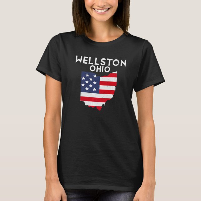 Camiseta Wellston Ohio EUA State America Viagem Ohioan Prem (Frente)