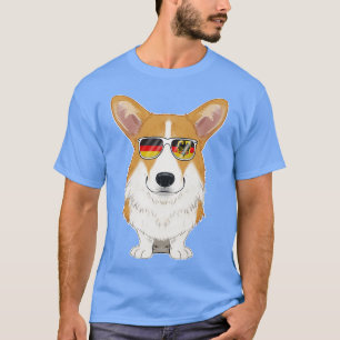 Camiseta Welsh Corgi Alemanha Óculos de sol I German Flag16
