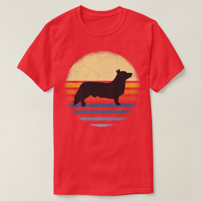 Camiseta Welsh Corgi Dog Retro1579 (Frente do Design)