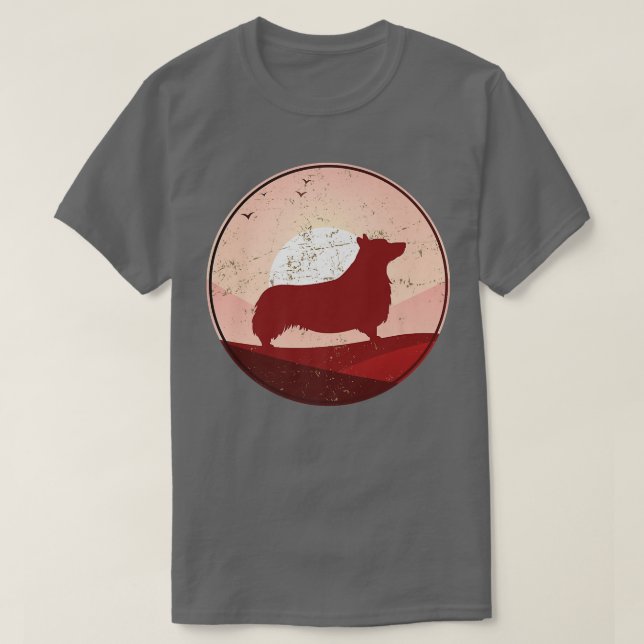 Camiseta Welsh Corgi Dog Retro1593 (Frente do Design)