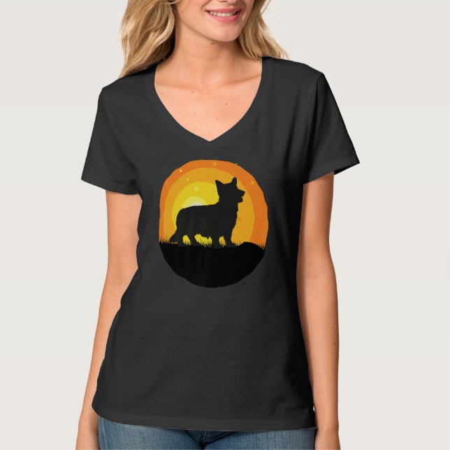 Camiseta Welsh Corgi Dog Retro 16 (Frente)