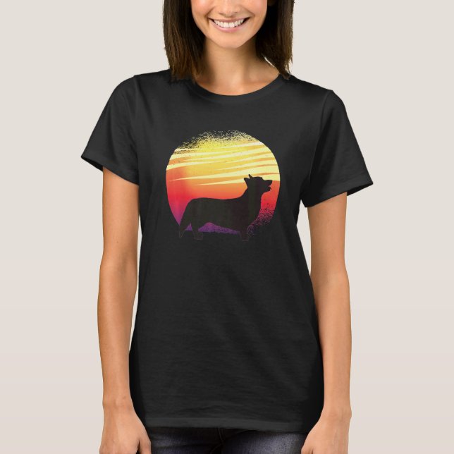 Camiseta Welsh Corgi Dog Retro 8 (Frente)