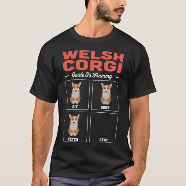 Camiseta Welsh Corgi Guide To Training (Frente)