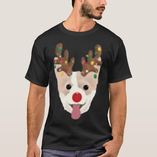 Camiseta Welsh Corgi P Natal (Frente)