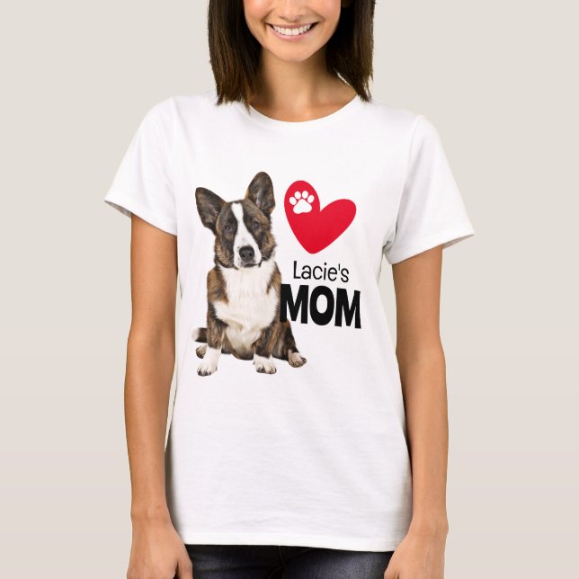 Camiseta Welsh Corgi Personalizou T-Shirt Mãe (Frente)