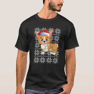 Camiseta Welsh Corgi Xmas Lighting Papais noeis Ugly Sweate