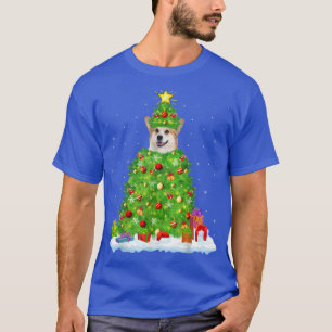 Camiseta Welsh Corgi Xmas Lighting Tree Funny Welsh Corgi C