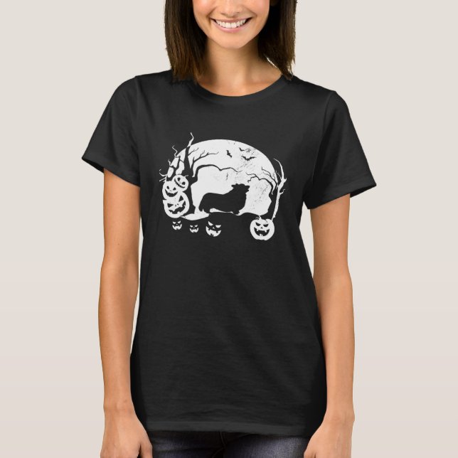 Camiseta Welsh Corgis Halloween (Frente)