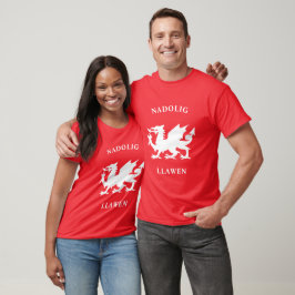 Camiseta Welsh Felry Natal Simples Celta Nadolig Llawen