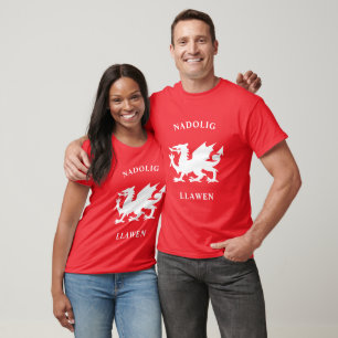 Camiseta Welsh Felry Natal Simples Celta Nadolig Llawen
