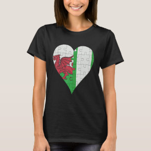 Camiseta Welsh Nigerian Flag Heart