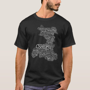 Camiseta Welsh Slang Word Art Map T-Shirt