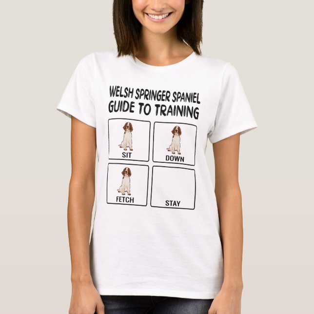 Camiseta Welsh Springer Spaniel Guide Para Treinar O Cão Ob (Frente)