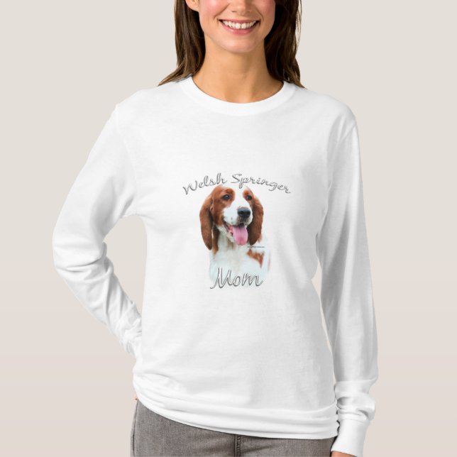 Camiseta Welsh Springer Spaniel Mãe 2 (Frente)