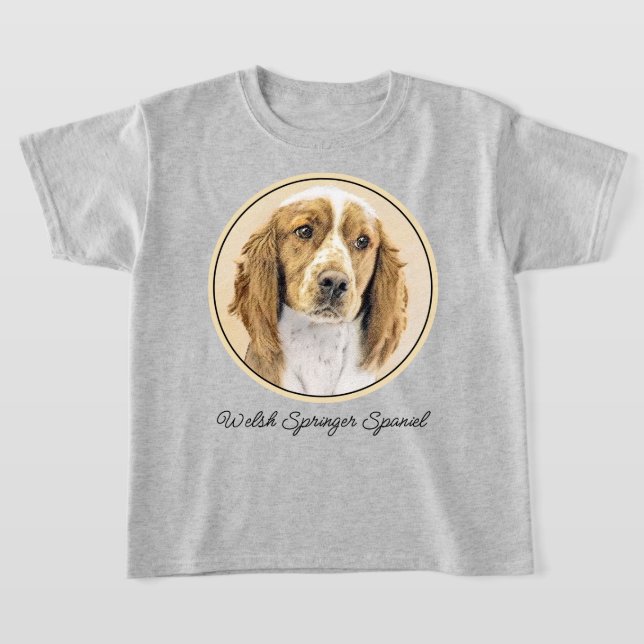 Camiseta Welsh Springer Spaniel Painting - Arte Original De (Postura )