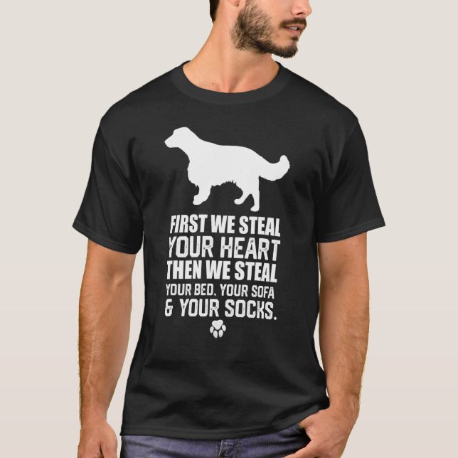 Camiseta Welsh Springer Spaniel Rouba Seu Coração Roubar Se (Frente)