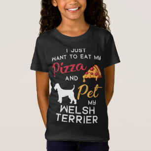 Camiseta Welsh Terrier Dog Pizza dono do Natal Birt