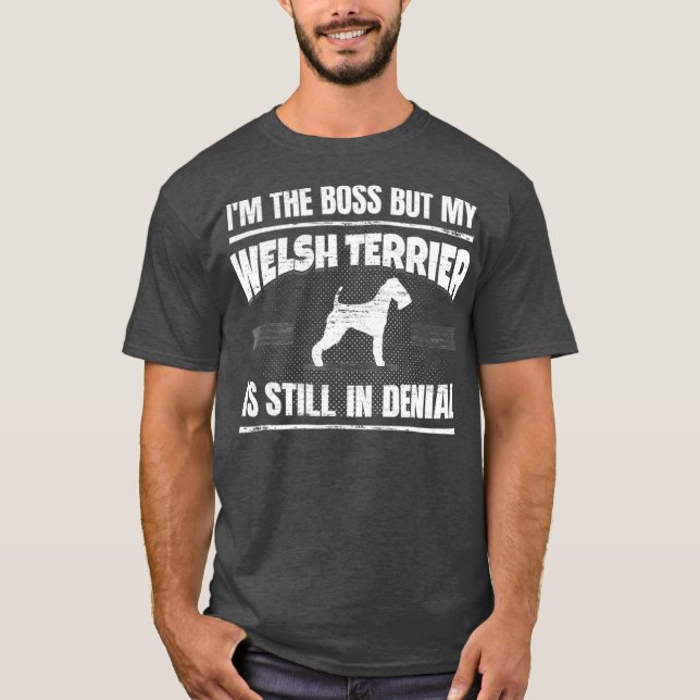 Camiseta Welsh Terrier Dog Treinando Engraçado Cachorro Eng (Frente)