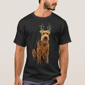 Camiseta Welsh Terrier Reindeer Cão de Natal
