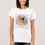 Camiseta Welsh Terrier Snowflakes<br><div class="desc">Designs maravilhosas criaram do meu trabalho artístico original. Cada um dos meus designs está disponível em todos os produtos Zazzle. Role até Transfer This Design na página do produto e escolha seu produto favorito. Você também pode personalizar sua escolha com nossa Ferramenta de texto. Há muitas fontes maravilhosas para escolher....</div>