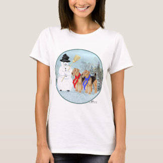 Camiseta Welsh Terriers com Snowman