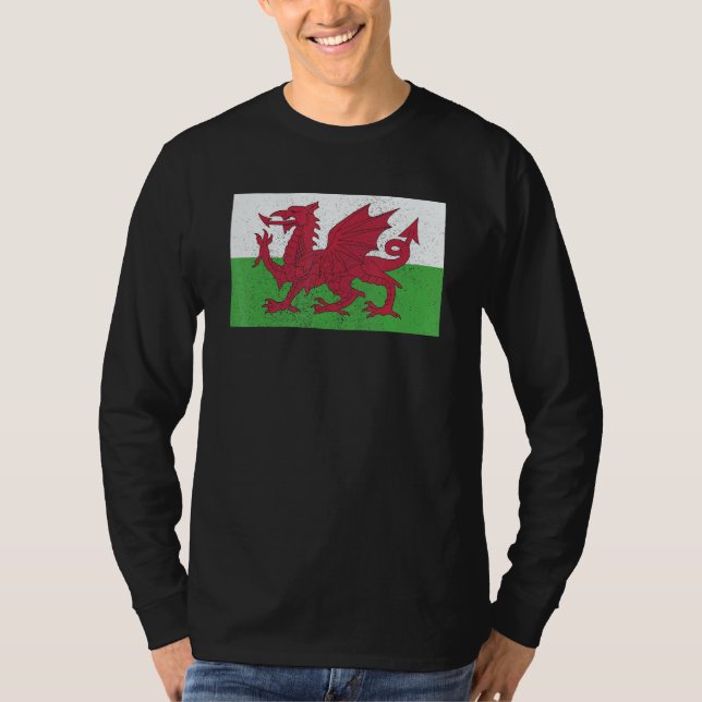 Camiseta Welsh Wales Flag Pride Welsh Flag (Frente)