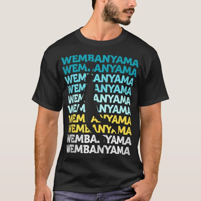 Camiseta Wembanyama Basbol Incrível Ventilador de Presente (Frente)