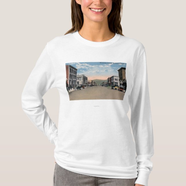 Camiseta Wenatchee, cena da avenida de WashingtonWenatchee (Frente)