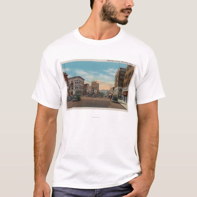 Camiseta Wenatchee, WAView da avenida de Wenatchee (Frente)