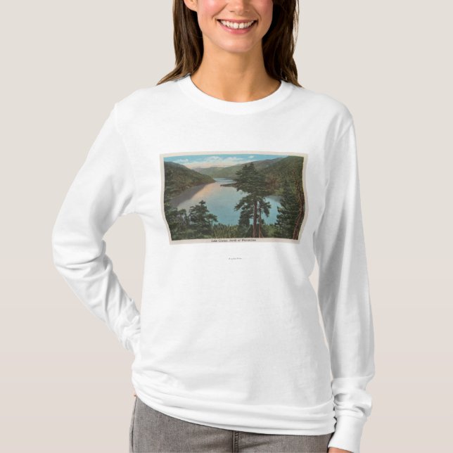 Camiseta Wenatchee, WAView do lago Chelan (Frente)
