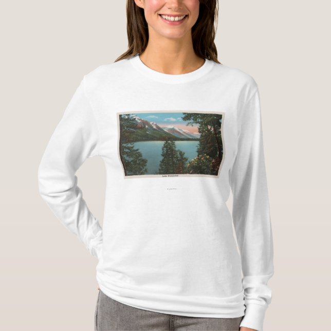 Camiseta Wenatchee, WAView do lago Wenatchee (Frente)