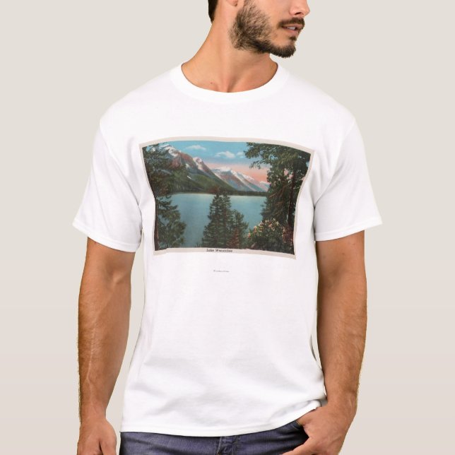 Camiseta Wenatchee, WAView do lago Wenatchee (Frente)